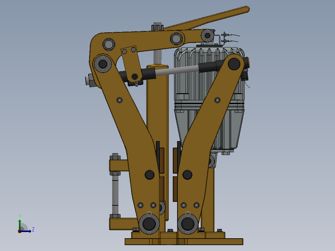 YP11系列电力液压盘式制动器YP11-220-280×20-ⅠB-CL.RL.WL.HL.H左视图