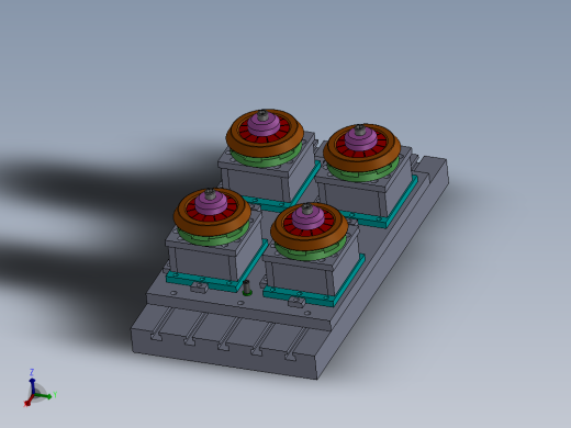 4工位钻孔涨盘工装夹具