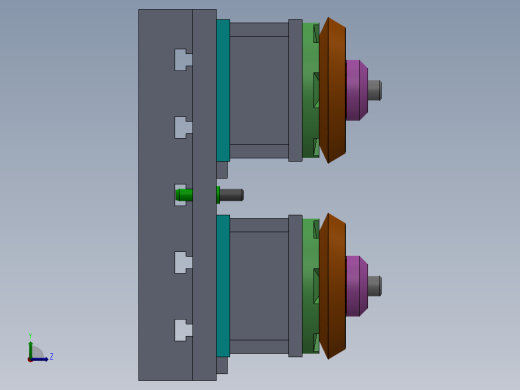 4工位钻孔涨盘工装夹具左视缩略图