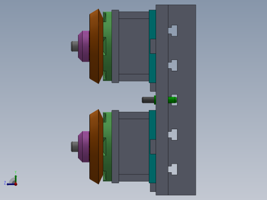 4工位钻孔涨盘工装夹具右视缩略图