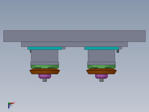 4工位钻孔涨盘工装夹具俯视缩略图