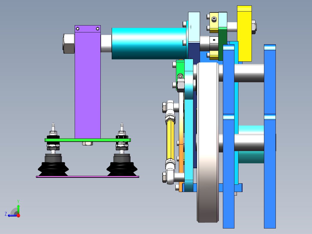 90度翻转结构sw20可编辑右视图