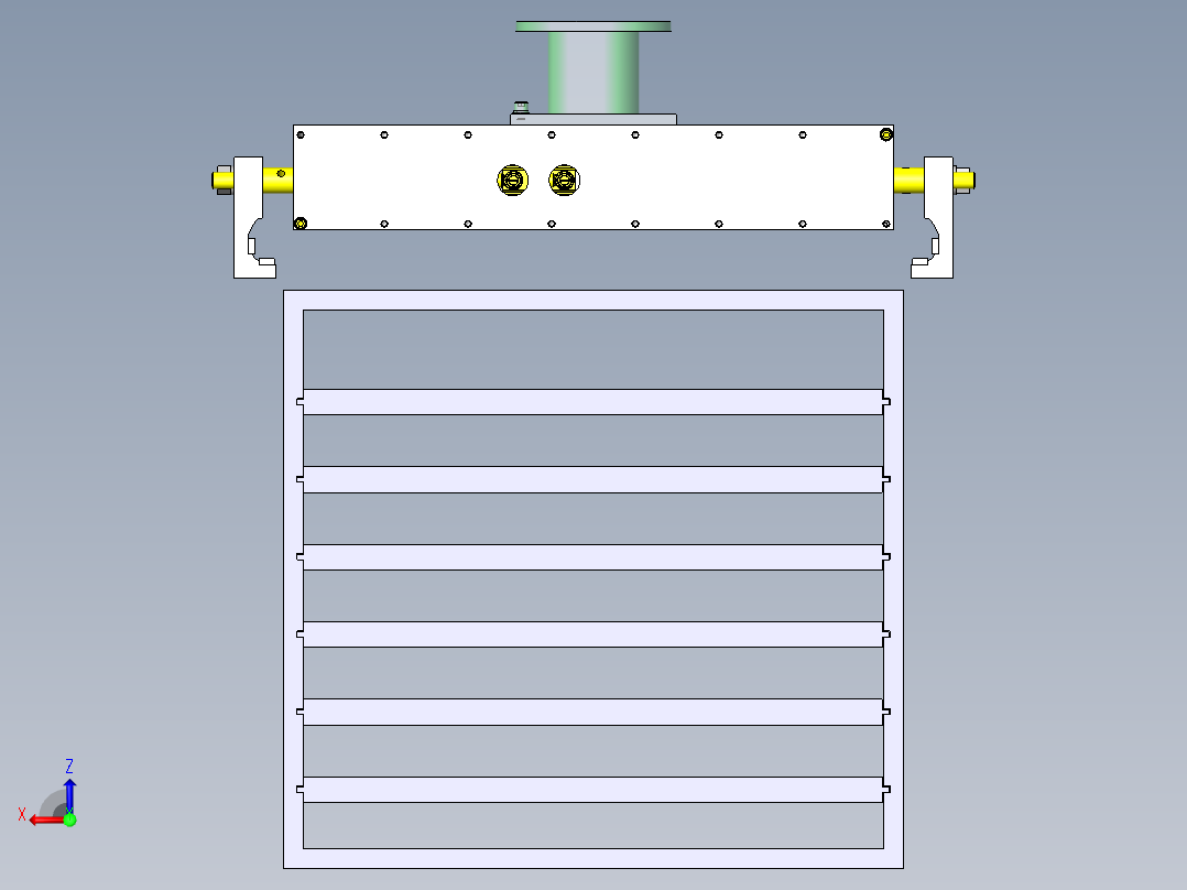 重型工件的夹紧机构后视图
