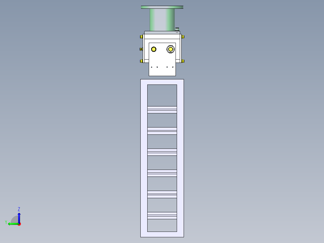 重型工件的夹紧机构左视图