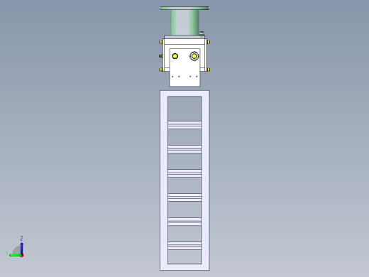 重型工件的夹紧机构左视缩略图