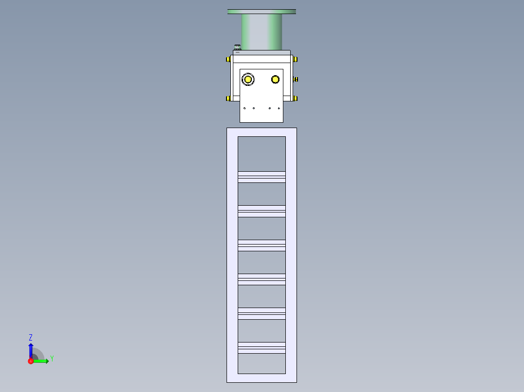 重型工件的夹紧机构右视图