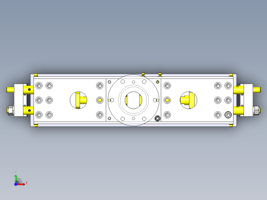 重型工件的夹紧机构俯视缩略图