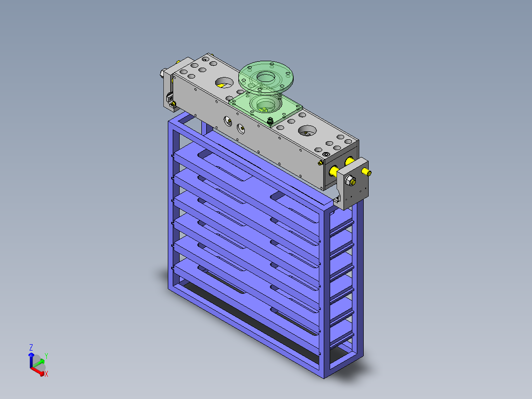 重型工件的夹紧机构正等轴测图