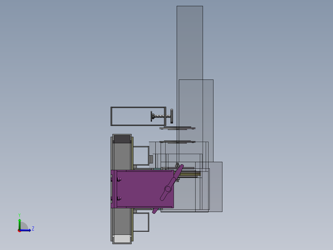 挖掘机行走架马达壳组对工装（SW含图纸格式左视图