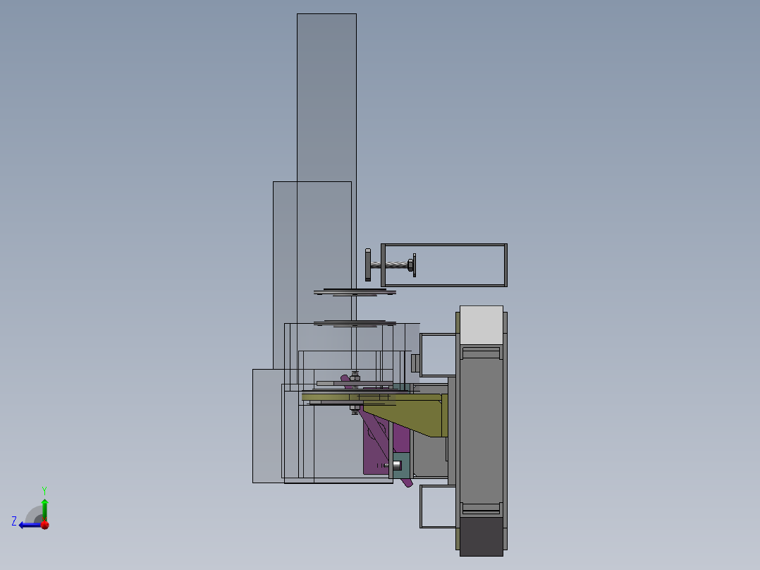 挖掘机行走架马达壳组对工装（SW含图纸格式右视图