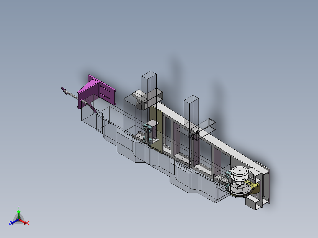 挖掘机行走架马达壳组对工装（SW含图纸格式正等轴测图