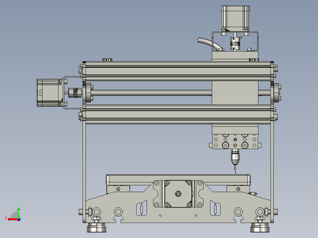 D41 数控雕刻机的3D图后视图