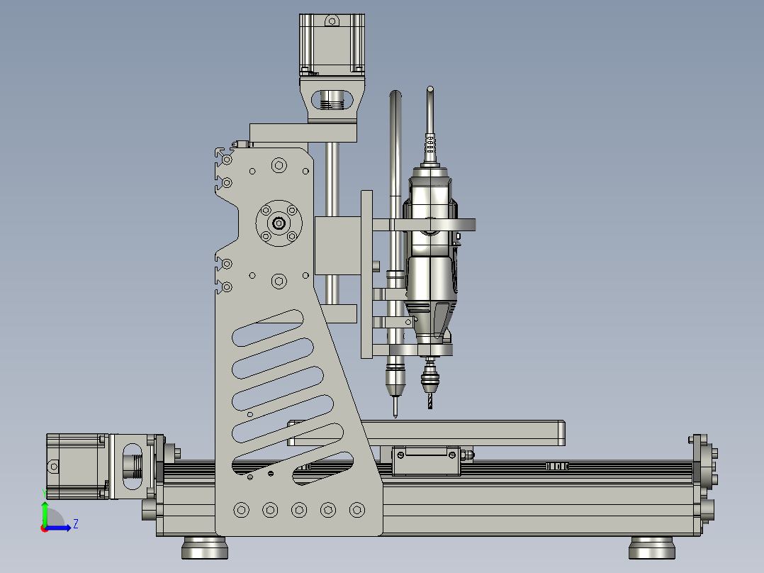 D41 数控雕刻机的3D图左视图