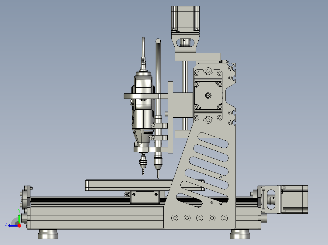 D41 数控雕刻机的3D图右视图