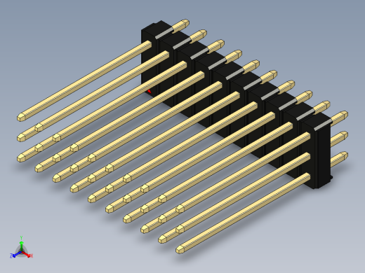 彩色公头100mil（2.54mm）系列-DS1021_black_3x10p_100mil_Type19_rev1.0