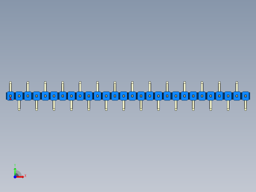 彩色公排针 100mil 2.54mm 系列-DS1022_blue_28p_100mil_Type_SMT_R1_rev1.0前视缩略图