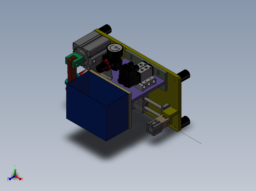 切圆线治具正等轴测图