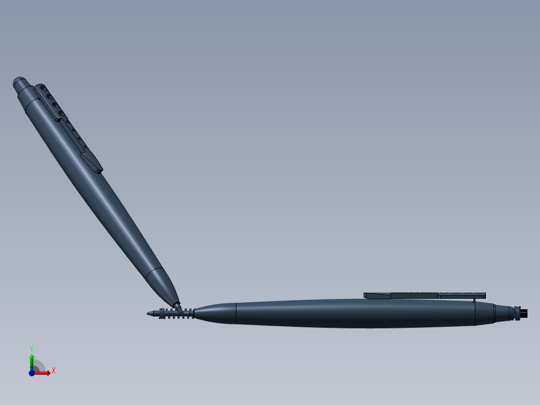 自动圆珠笔前视图