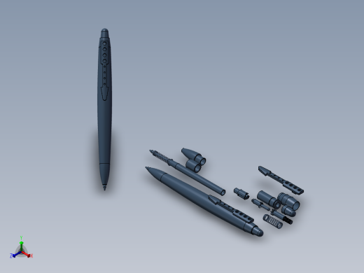 自动圆珠笔正等轴测缩略图