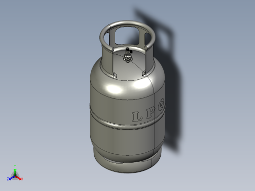 液化石油气钢瓶正等轴测缩略图