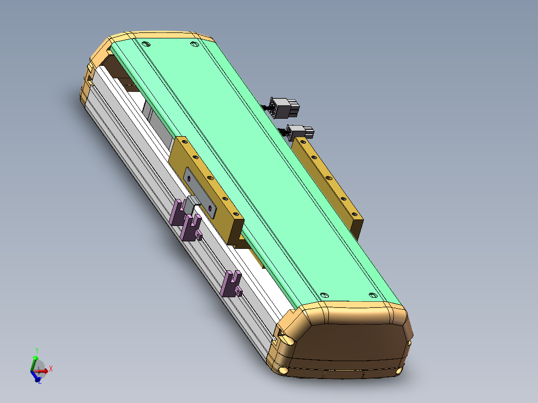 MTH丝杆半封闭模组MTH14-M-200W主视图