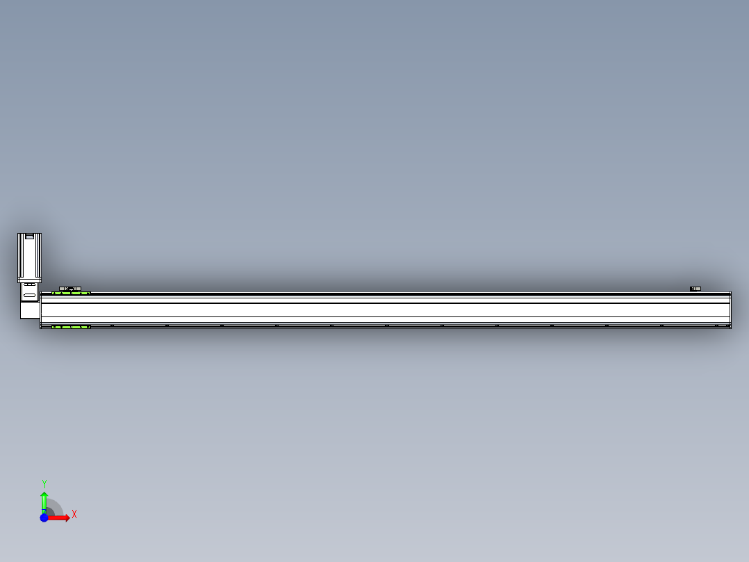 同步带滑台-半封闭B13-L90-S2250-R-Z86-D3前视图