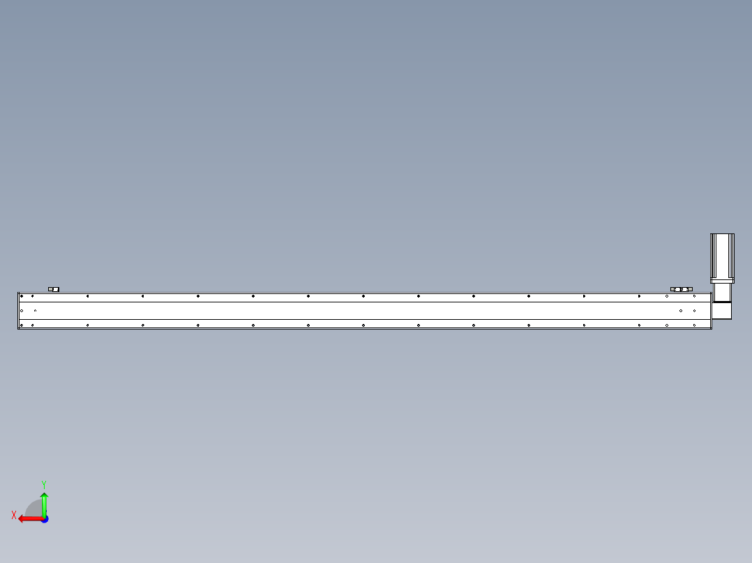 同步带滑台-半封闭B13-L90-S2250-R-Z86-D3后视图