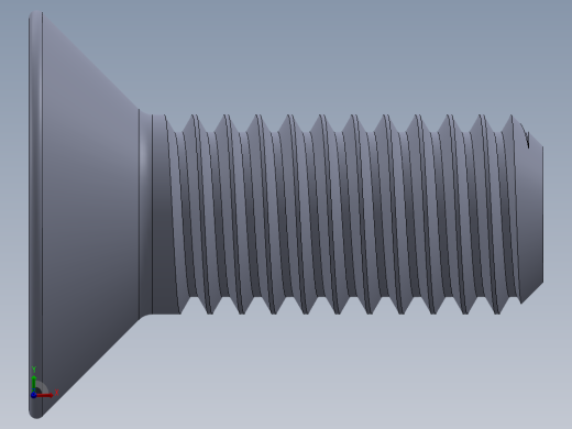 制沉头螺钉-M5_Countersunk_10.SLDPRT前视缩略图