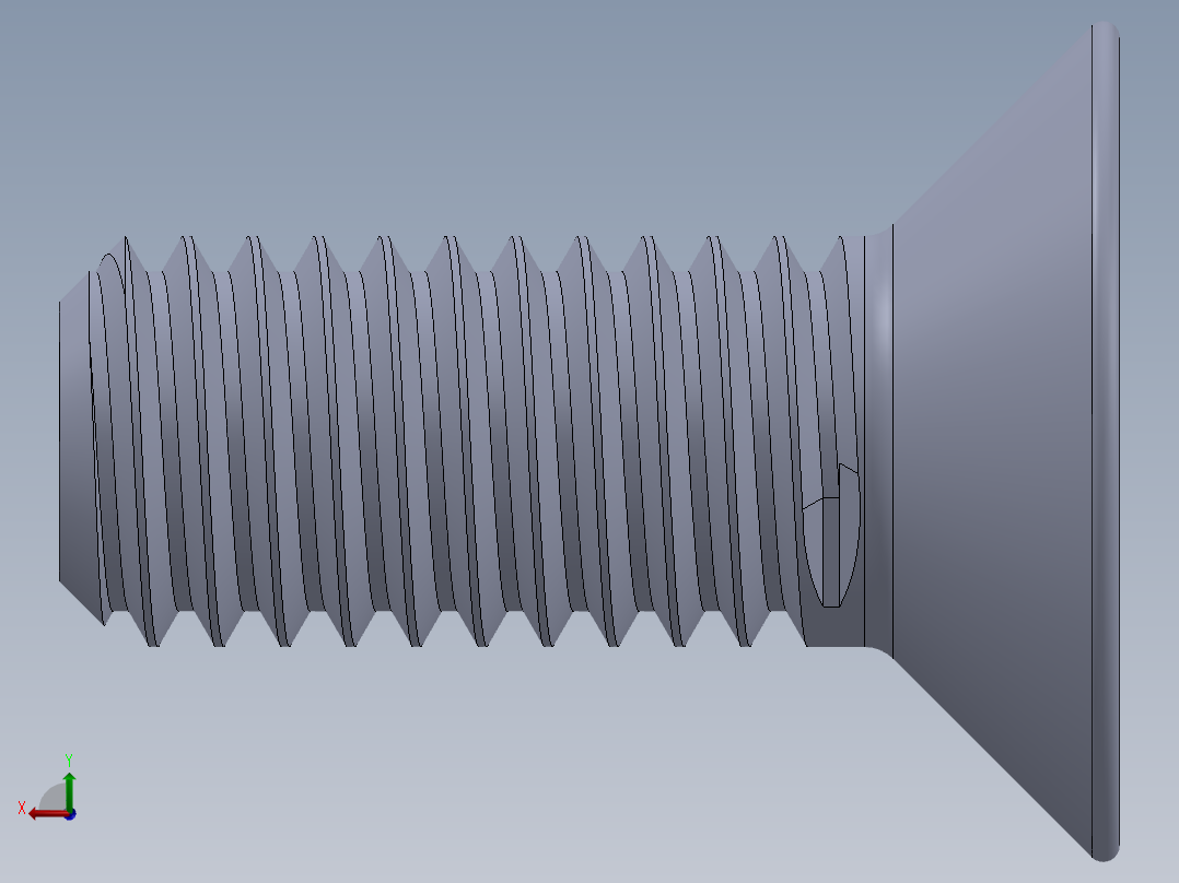 制沉头螺钉-M5_Countersunk_10.SLDPRT后视图