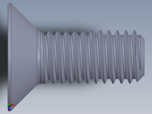 制沉头螺钉-M5_Countersunk_10.SLDPRT俯视缩略图