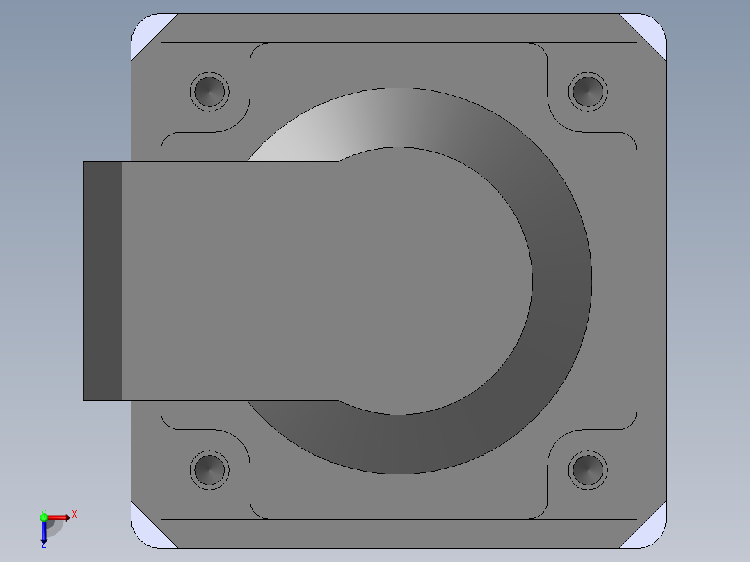 64-TB-(750w电机+联轴器+减速机+64马达法兰盘+64TB马达座)俯视图