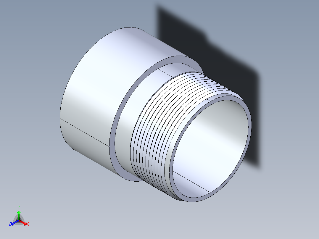 船舶管路系统S20_SeaDrainPLUS_MaleAdapter-SxMPT_37E268703_3in Sea Drain Plus - Male Thread Adapter - SxMPT正等轴测图