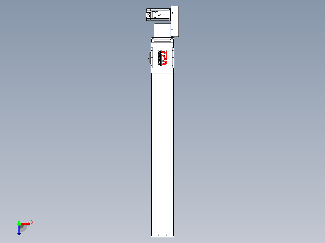 同步带全封闭直线模组TPA-HCB-110D-90-L750-ML-C-P40-N3俯视图