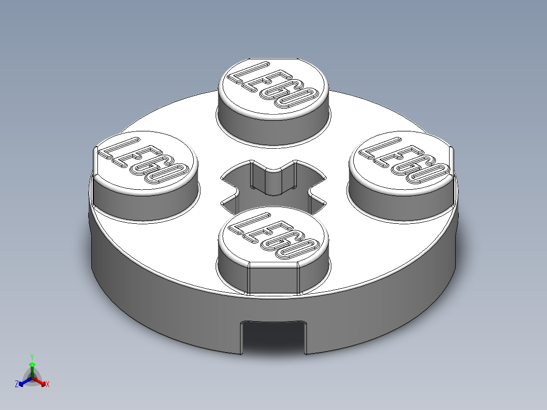 乐高零件 4032 板 2 x 2 圆形-403201 White Plate 2 x 2 Round