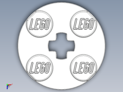 乐高零件 4032 板 2 x 2 圆形-403201 White Plate 2 x 2 Round俯视缩略图