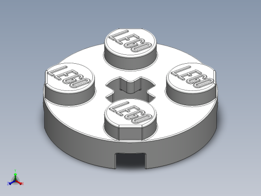 乐高零件 4032 板 2 x 2 圆形-403201 White Plate 2 x 2 Round正等轴测缩略图
