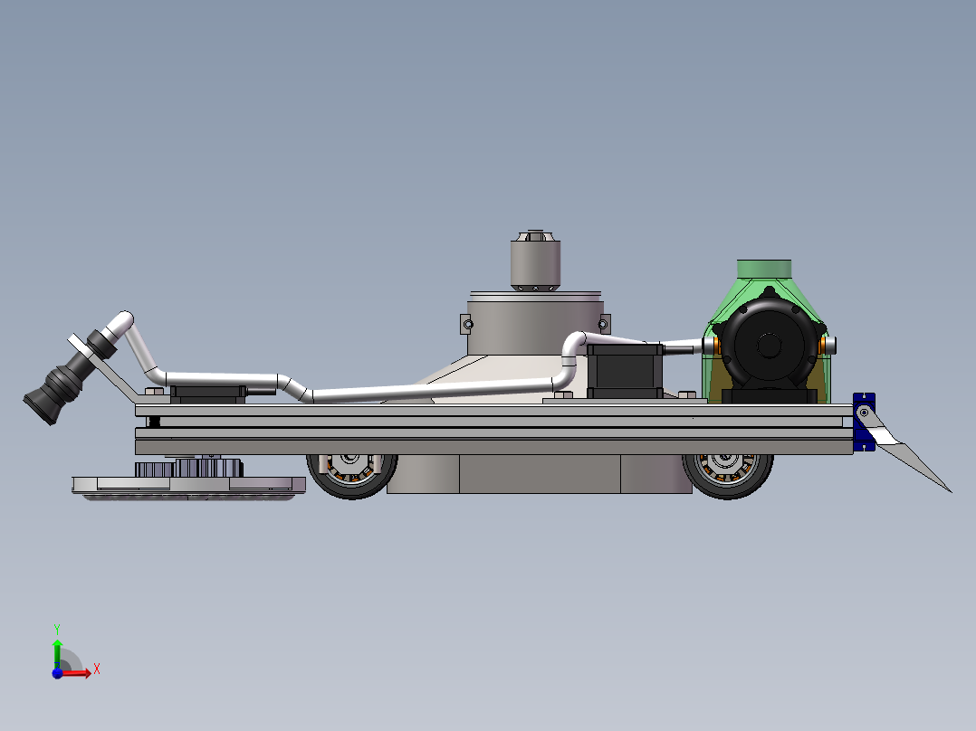 负压吸附式擦玻璃机器人前视图
