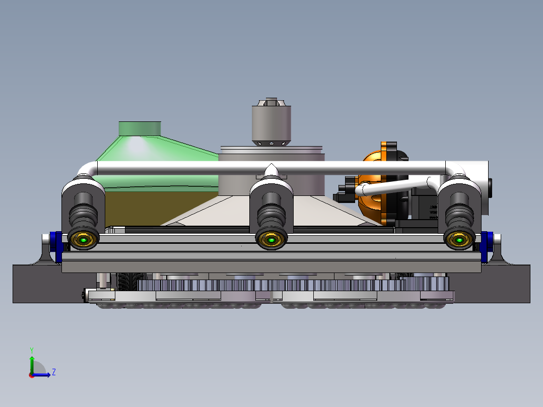 负压吸附式擦玻璃机器人左视图