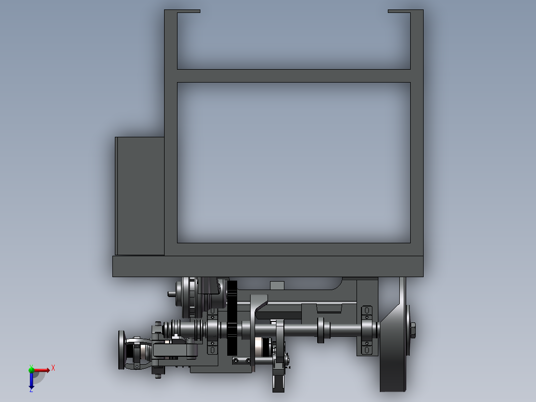 自动机床俯视图