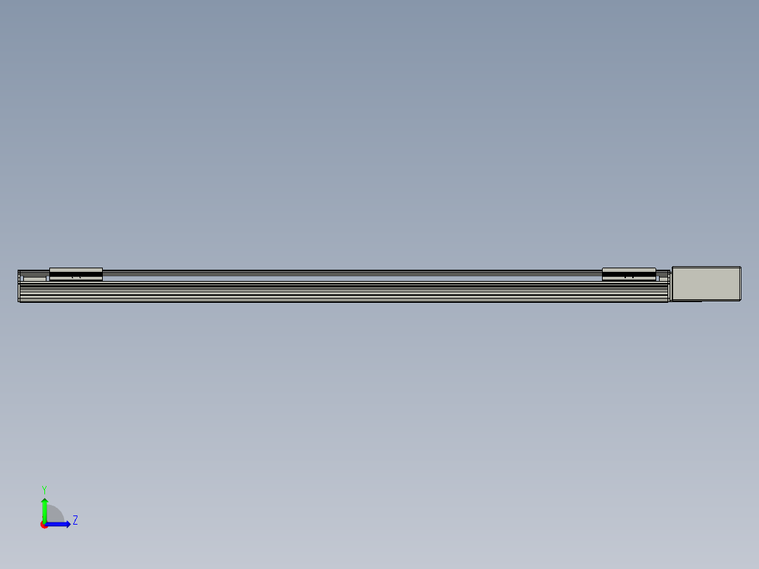 直线模组LHB17-L40-S1550-BL设计图纸左视图