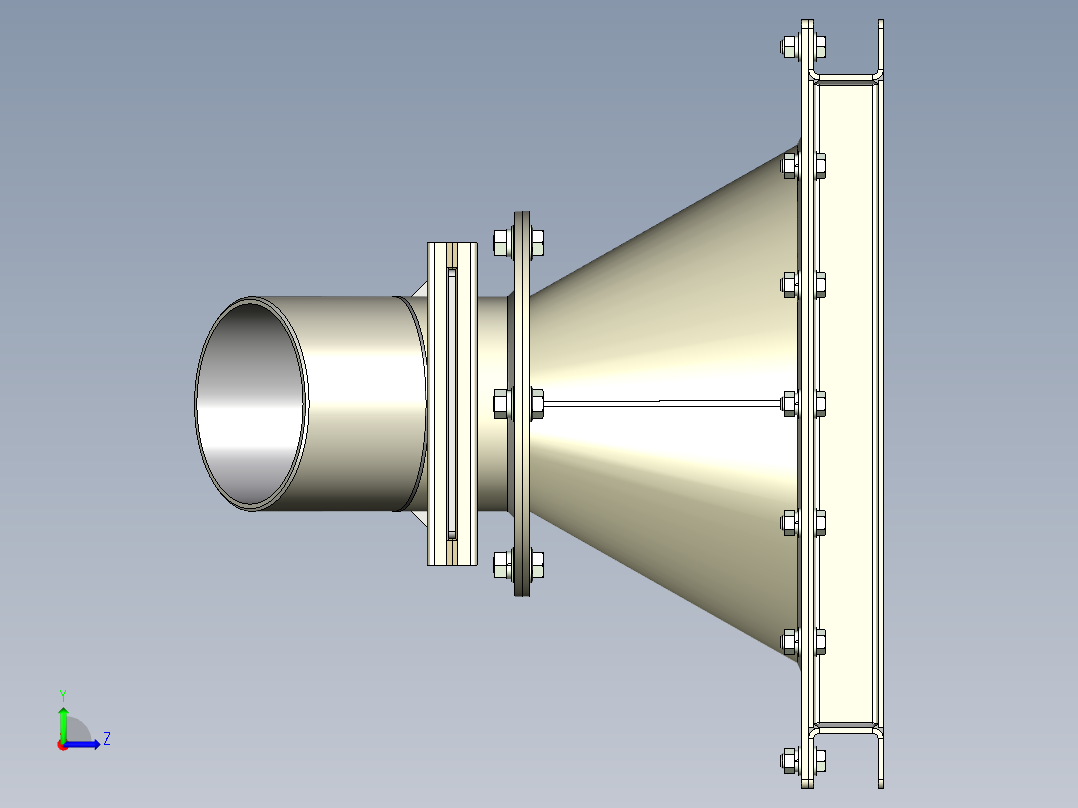 气动滑动水箱左视图