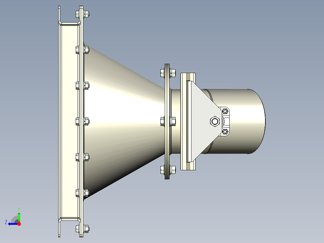 气动滑动水箱右视图