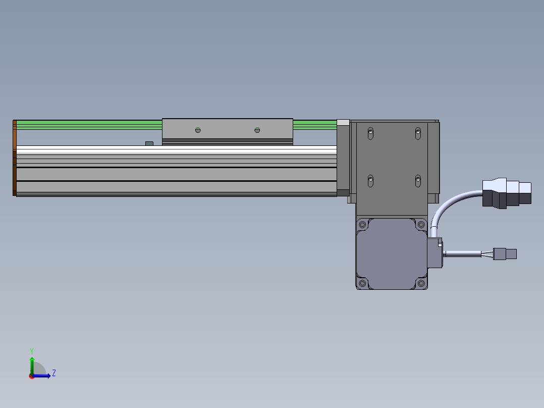 MTB同步带半封闭MTB10-RD-200W左视图