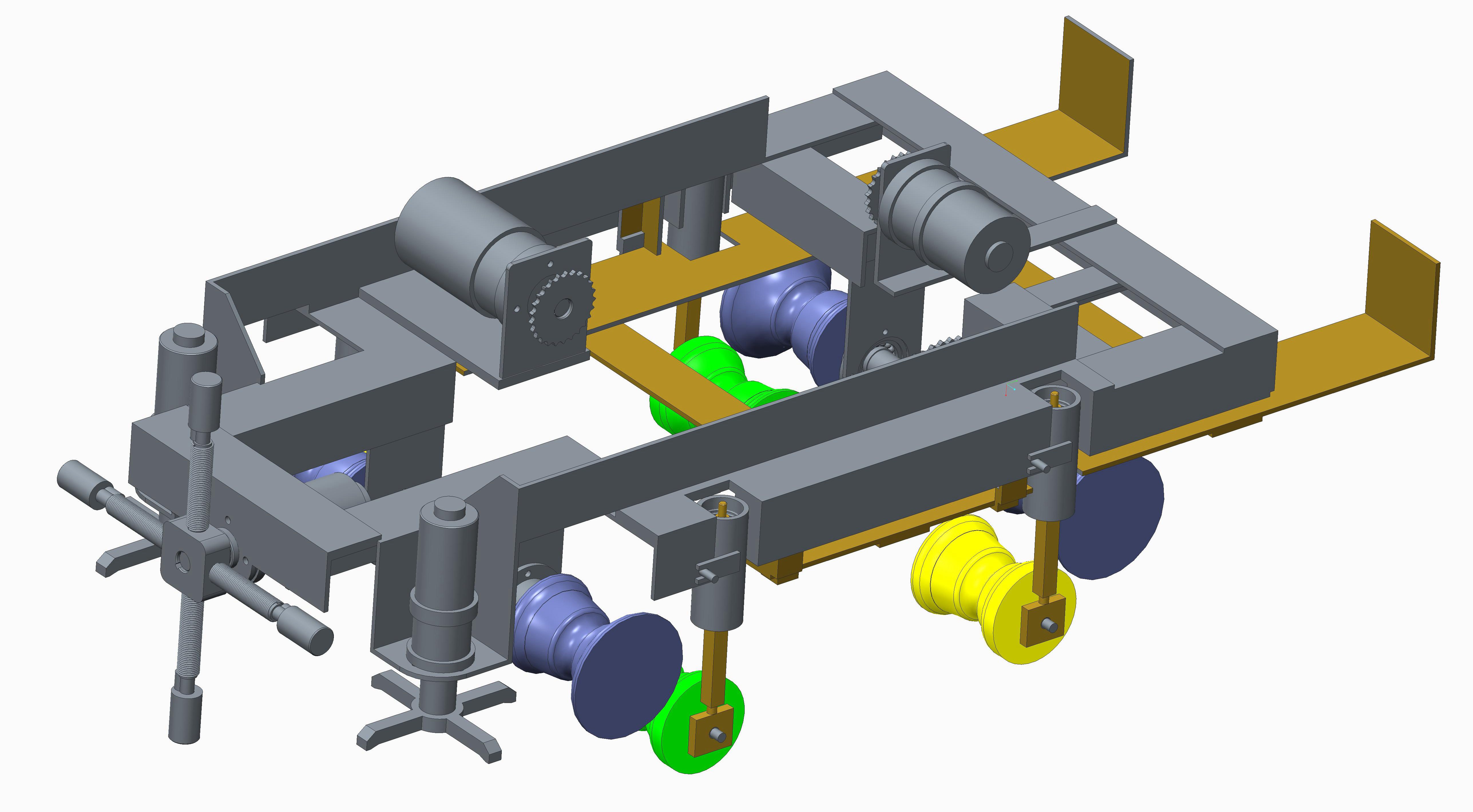 高压输电导线除冰机越障机构设计【4张CAD图纸+文档】