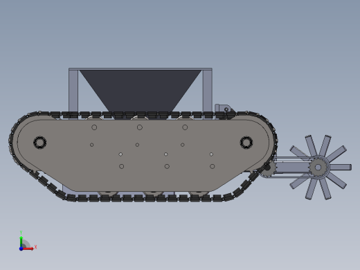 履带式农用底盘设计含三维+二维+说明前视缩略图