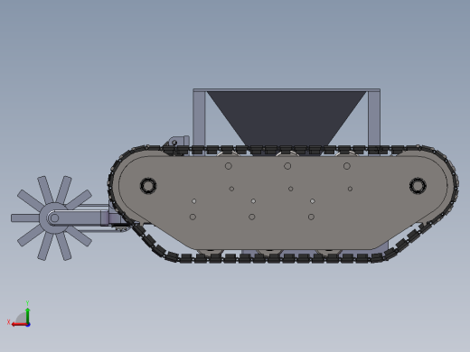 履带式农用底盘设计含三维+二维+说明后视缩略图