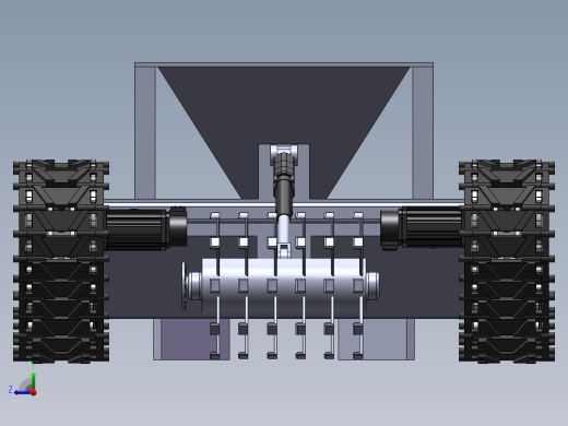 履带式农用底盘设计含三维+二维+说明右视缩略图