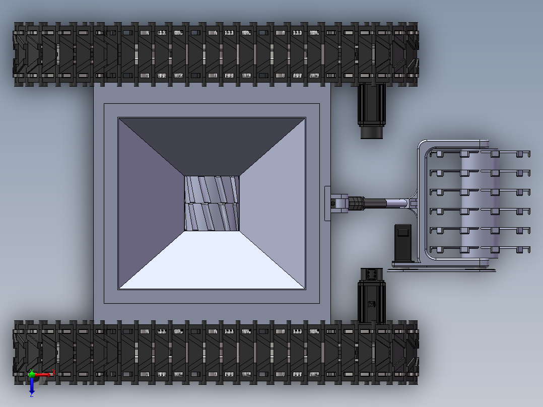 履带式农用底盘设计含三维+二维+说明俯视图