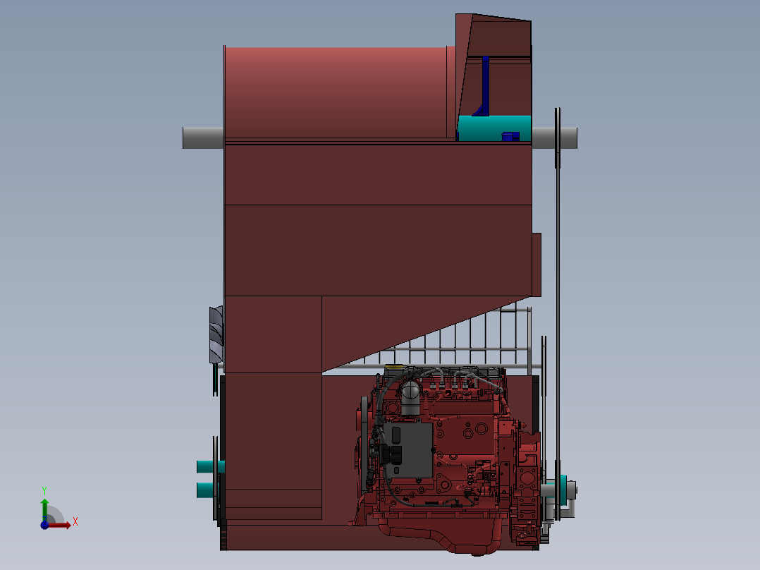 小型收割机sw13前视图