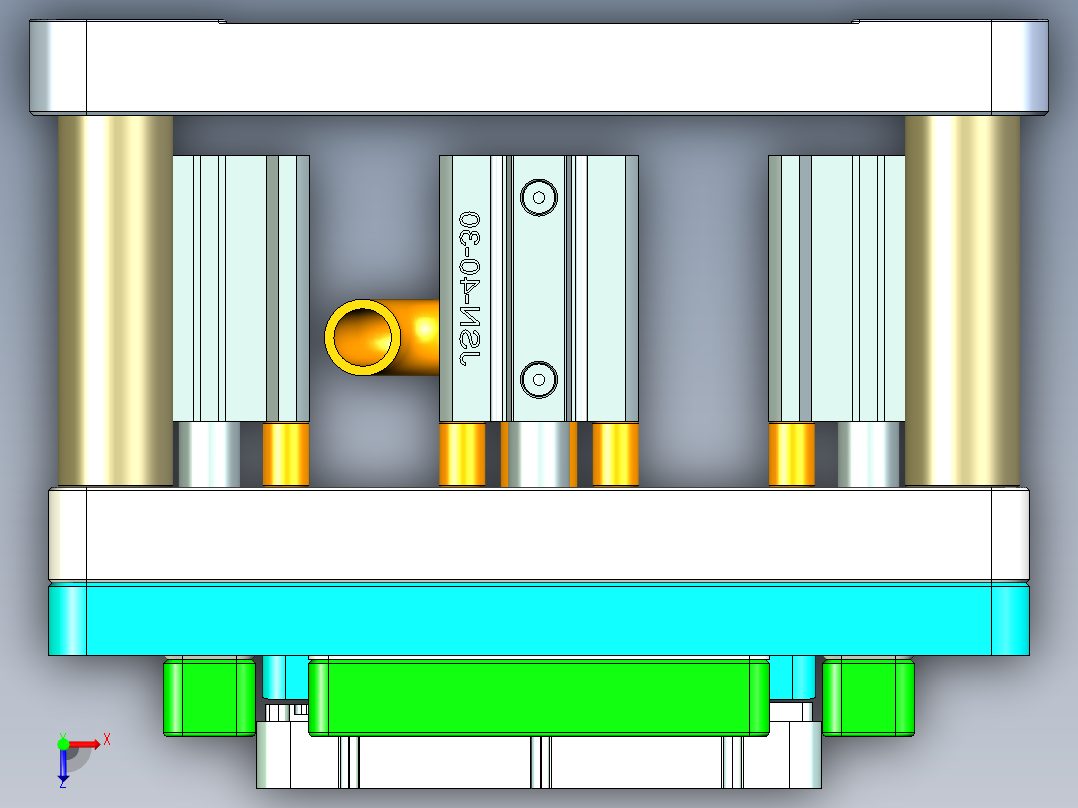 X1-CNC9笔记本CNC工装夹具三维模型-1203俯视图
